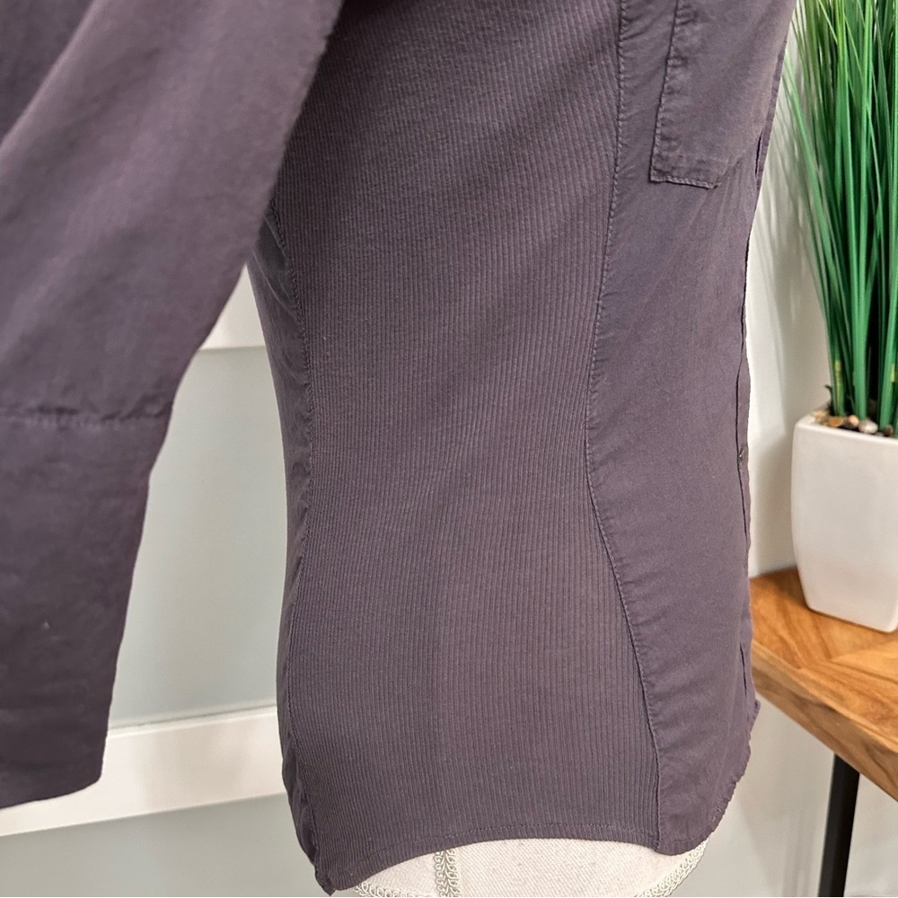 JAMES PERSE Contrast Ribbed Surplus Shirt Button Up SZ 1/Small Gray Quiet Luxury - Picture 4 of 8